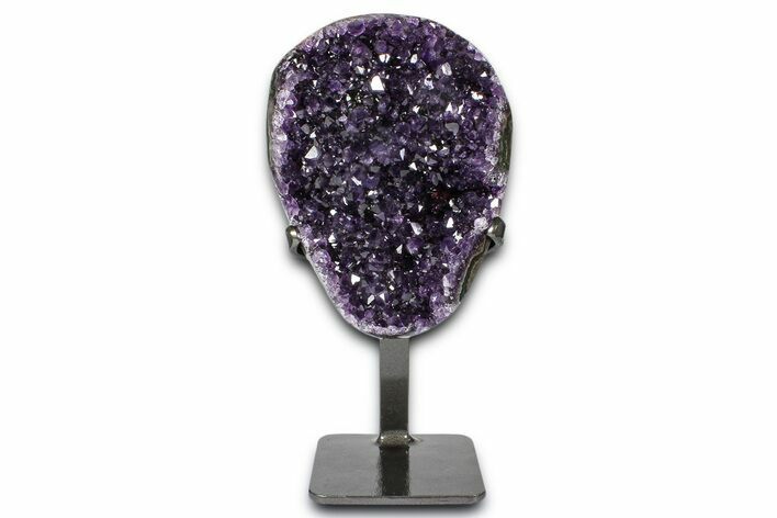 Sparkling Amethyst Geode with Metal Stand - Uruguay #372879
